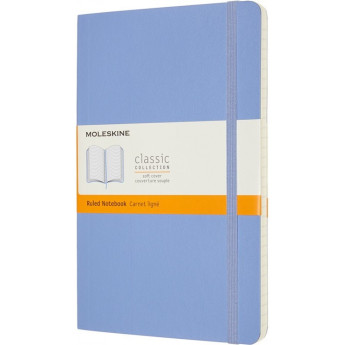 Блокнот MOLESKINE CLASSIC LARGE линейка, голубая гортензия