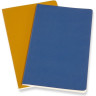 Блокнот MOLESKINE VOLANT LARGE, нелинованный, синий/желтый янтарный QP723B41M17